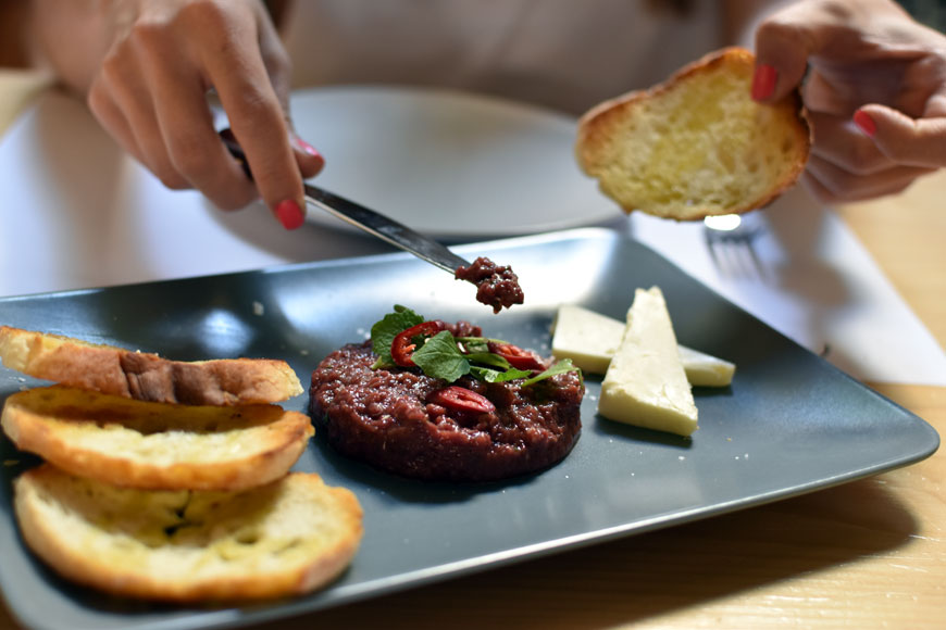 ox heart tartare